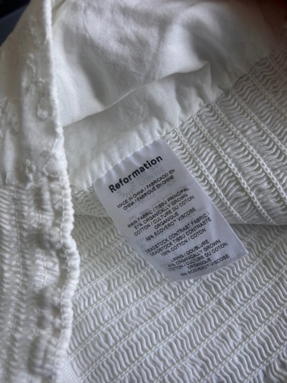 Reformation White Eyelet Tube Top Size 4 - Picture 5 of 5
